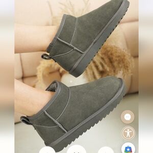 Project Cloud Suede Faux Fur  Ankle Boots 9 NEW